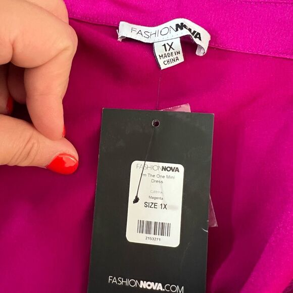 Fashion Nova Fuchsia Long Sleeve Dress - Picture 12 of 13